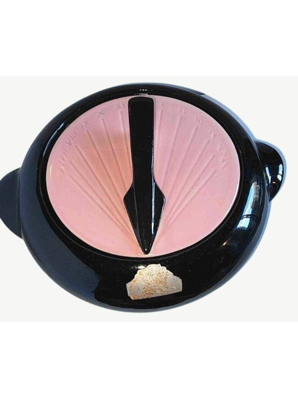 3 Piece Kenwood Ceramic 1950s Pink Black Sundial Serving Casserole Dish Original